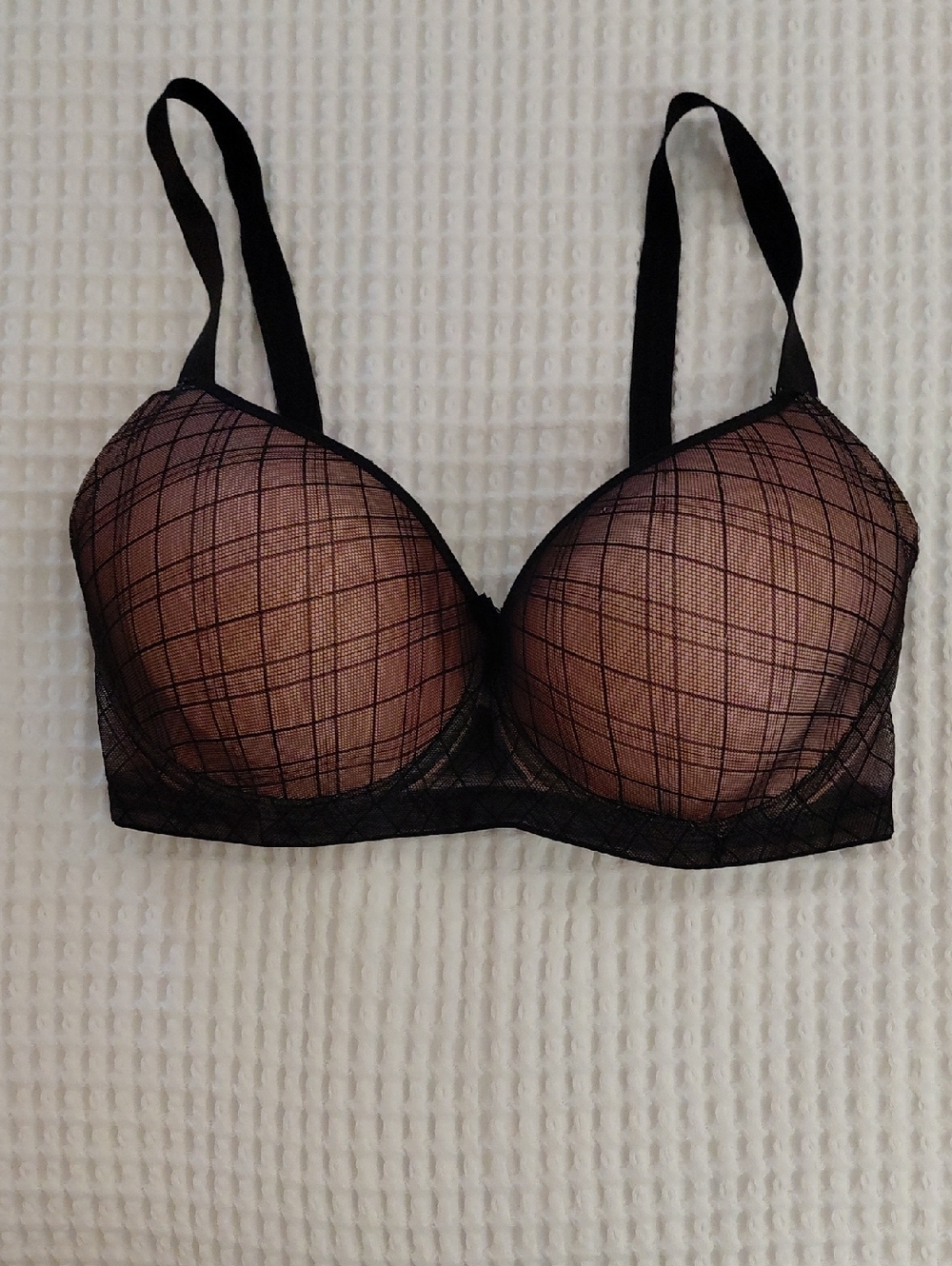 Paramour Black Sheer Grid T-Shirt Bra